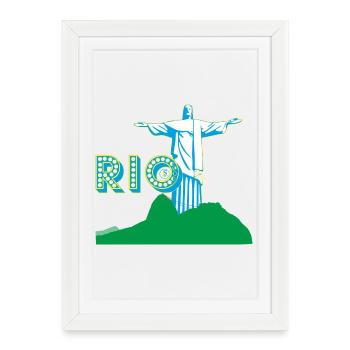 Love Rio - Affiche encadrée (27 × 37 cm) - blanc - Devant
