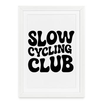Slow Cycling Club - Framed poster (27 × 37 cm) - white - Front