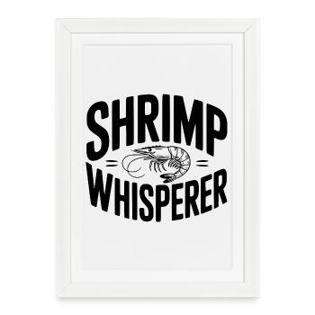 Le Murmureur de Crevettes - Affiche encadrée (27 × 37 cm) - blanc - Devant