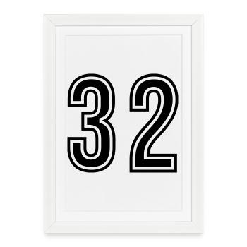 32 Symbole numérique - Affiche encadrée (27 × 37 cm) - blanc - Devant