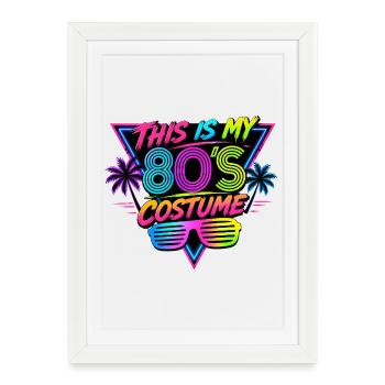 Mon design de costumes des années 80 - Affiche encadrée (27 × 37 cm) - blanc - Devant