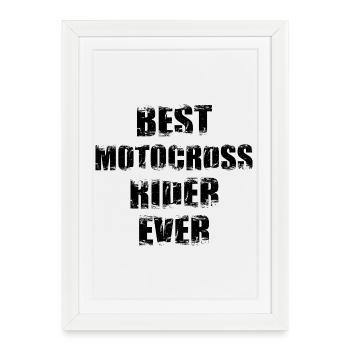 Best motocrosser - Framed poster (27 × 37 cm) - white - Front