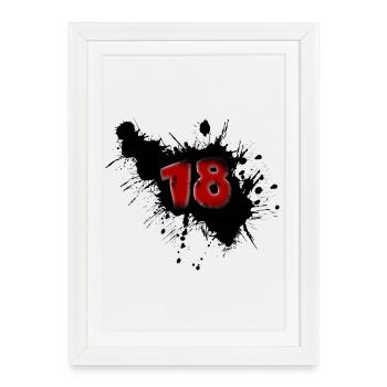 18th birthday - Framed poster (27 × 37 cm) - white - Front