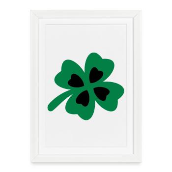 cloverleaf - Framed poster (27 × 37 cm) - white - Front