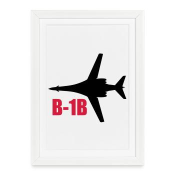B-1B - Gerahmtes Poster (27 × 37 cm) - Weiß - Vorne