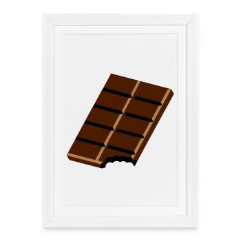 A chocolate bar - Framed poster (27 × 37 cm) - white - Front