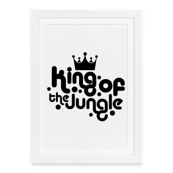 king of the jungle - Framed poster (27 × 37 cm) - white - Front