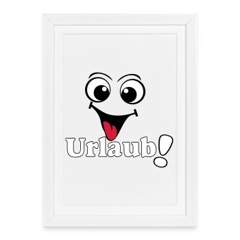 Holiday, Holiday Saying Shirt Sticker Holiday (25) - Framed poster (27 × 37 cm) - white - Front