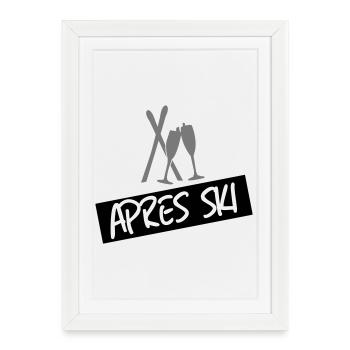 Apres SKi - Affiche encadrée (27 × 37 cm) - blanc - Devant
