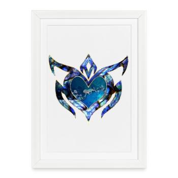 Design floral élégant - Affiche encadrée (27 × 37 cm) - blanc - Devant