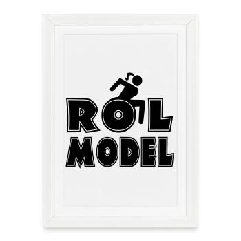 Every wheelchair user is a role model. Wife* - Framed poster (27 × 37 cm) - white - Front