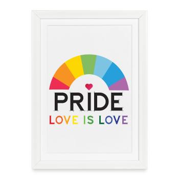Pride - Love is Love. - Framed poster (27 × 37 cm) - white - Front
