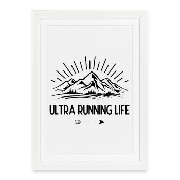 Ultra Running Life - Framed poster (27 × 37 cm) - white - Front