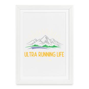 Ultra Running Life - Framed poster (27 × 37 cm) - white - Front