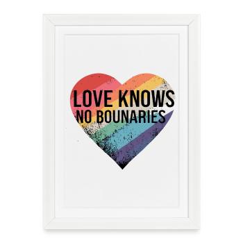 love knows no boundaries - Framed poster (27 × 37 cm) - white - Front