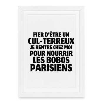 farmer, farmer, peasant, country - Framed poster (27 × 37 cm) - white - Front