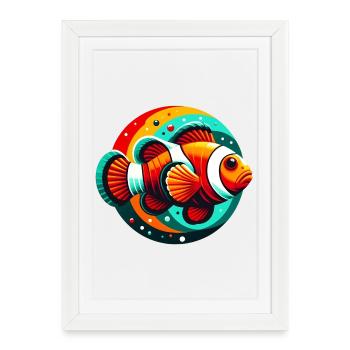 Clownfish - Framed poster (27 × 37 cm) - white - Front
