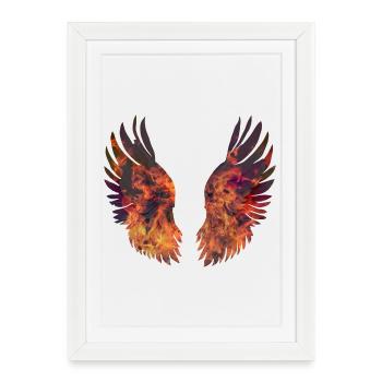 Bright Burning Wings - Framed poster (27 × 37 cm) - white - Front