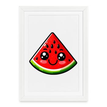 Pastèque Pastèques - Affiche encadrée (27 × 37 cm) - blanc - Devant