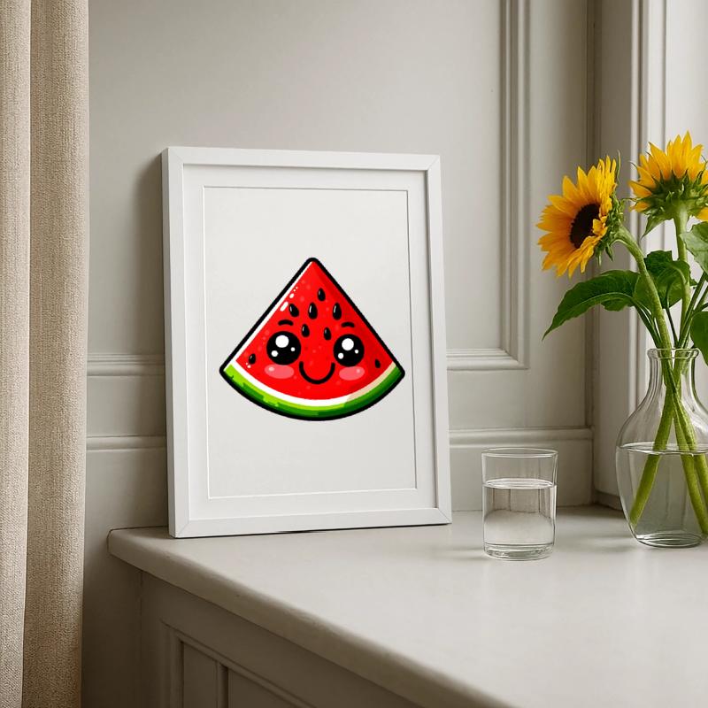 Pastèque Pastèques Affiche encadrée (27 × 37 cm)