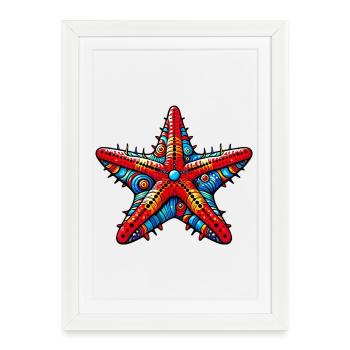 Étoile de mer - Affiche encadrée (27 × 37 cm) - blanc - Devant
