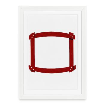 Cadre en bois incurvé - Affiche encadrée (27 × 37 cm) - blanc - Devant