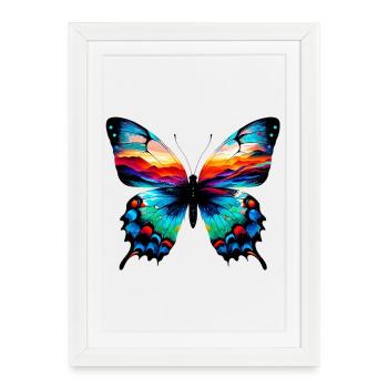 Butterfly - Framed poster (27 × 37 cm) - white - Front