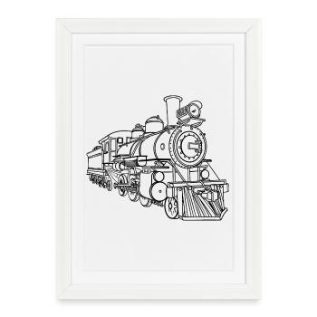 Railway Line Sketch - Framed poster (27 × 37 cm) - white - Front
