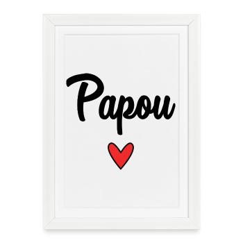 FÊTE DES PÈRES. BONNE FÊTE PAPA. PAPA. BONNE FÊTE. - Affiche encadrée (27 × 37 cm) - blanc - Devant