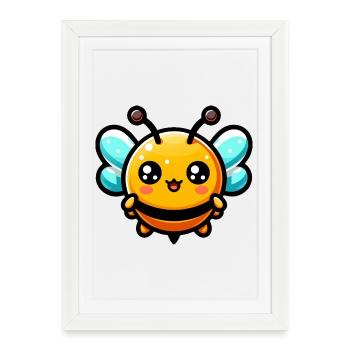 Abeille - Affiche encadrée (27 × 37 cm) - blanc - Devant