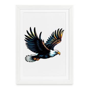 Aigle - Affiche encadrée (27 × 37 cm) - blanc - Devant