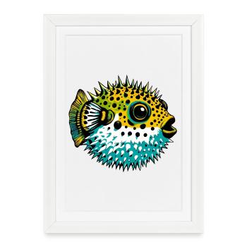 Blowfish - Affiche encadrée (27 × 37 cm) - blanc - Devant
