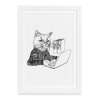 CAGNOTTE DE BUREAU - Affiche encadrée (27 × 37 cm) - blanc - Devant