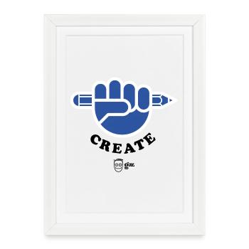 Create ! Dos - Affiche encadrée (27 × 37 cm) - blanc - Devant