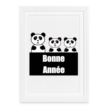 HAPPY NEW YEAR. NEW YEAR'S EVE. NEW YEAR - Framed poster (27 × 37 cm) - white - Front