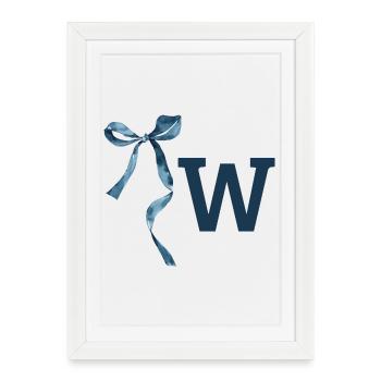 Monogram w Gift Idea - Framed poster (27 × 37 cm) - white - Front