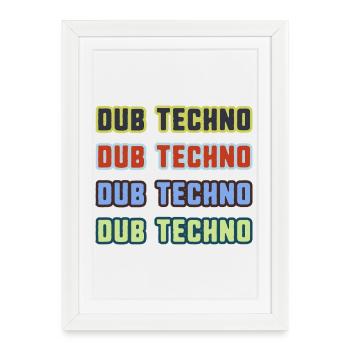 Dub Techno Kaleidoscope - Framed poster (27 × 37 cm) - white - Front