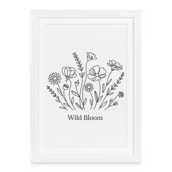 Floral Line Art - Framed poster (27 × 37 cm) - white - Front