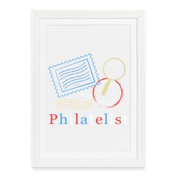 Collection de timbres Timbres philatélistes - Affiche encadrée (27 × 37 cm) - blanc - Devant