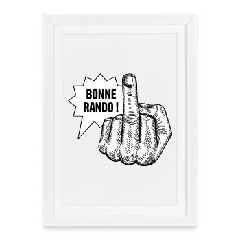 Happy hiking! - Framed poster (27 × 37 cm) - white - Front