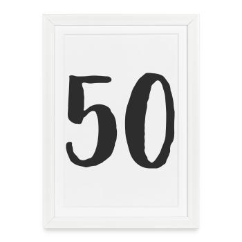 50 Hand Lettering Font - Framed poster (27 × 37 cm) - white - Front