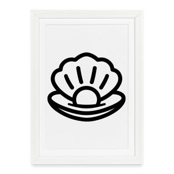 Oyster - Framed poster (27 × 37 cm) - white - Front
