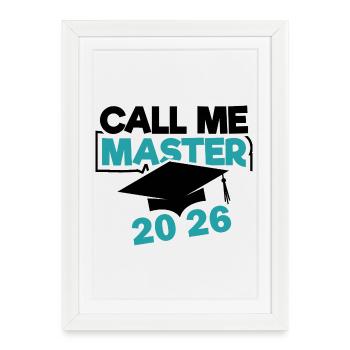 Master 2026 Graduation Graduation - Framed poster (27 × 37 cm) - white - Front