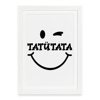 Tatuetata_Smile - Affiche encadrée (27 × 37 cm) - blanc - Devant