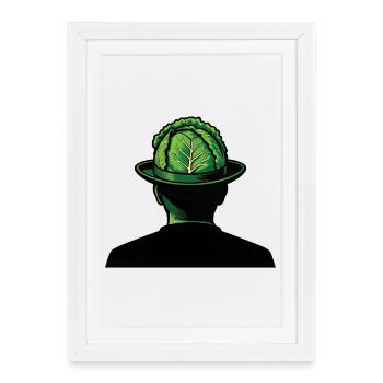 L'OMBRE À LA TÊTE DE CHOU  #2 - nice people - Affiche encadrée (27 × 37 cm) - blanc - Devant