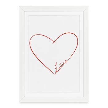 ŁUŽICA ♡ - Framed poster (27 × 37 cm) - white - Front