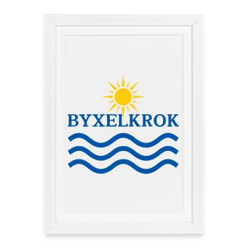 Trouser hook Sun and Waves - Framed poster (27 × 37 cm) - white - Front