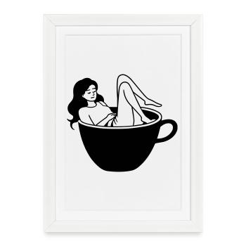 Culture du café - Affiche encadrée (27 × 37 cm) - blanc - Devant