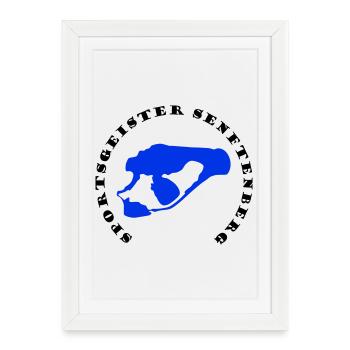 Logo Sportsgeister Senftenberg with lake silhouette - Framed poster (27 × 37 cm) - white - Front