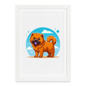 Chow-Chow (bande dessinée) - Affiche encadrée (27 × 37 cm) - blanc - Devant
